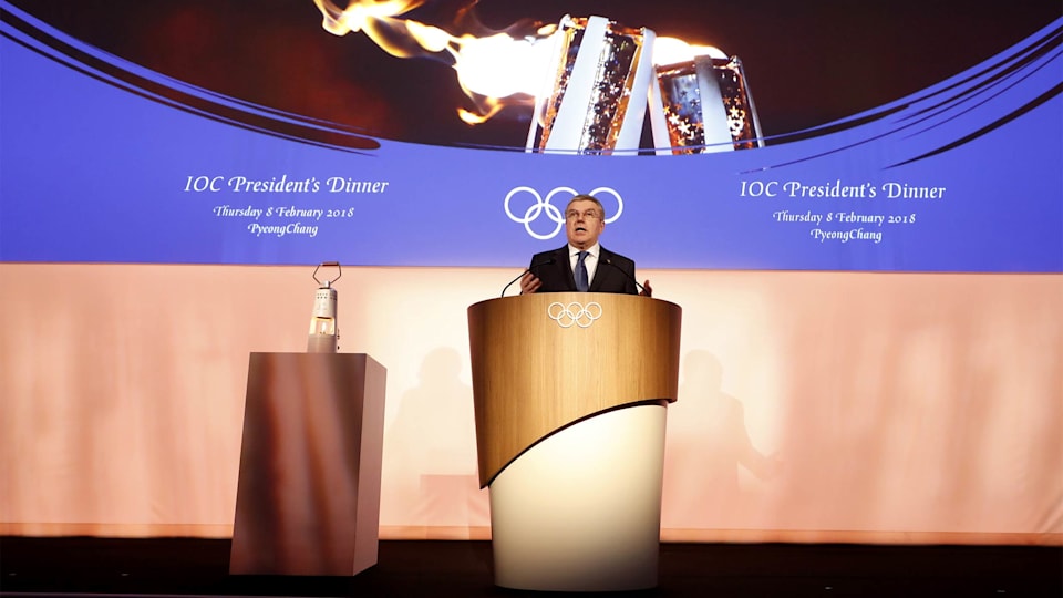 Dîner du président du CIO – Le secrétaire général des Nations Unies salue "un véritable symbole de paix"