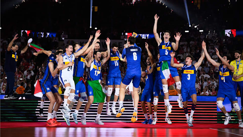 Italy celebration Volleyball Worlds 2022