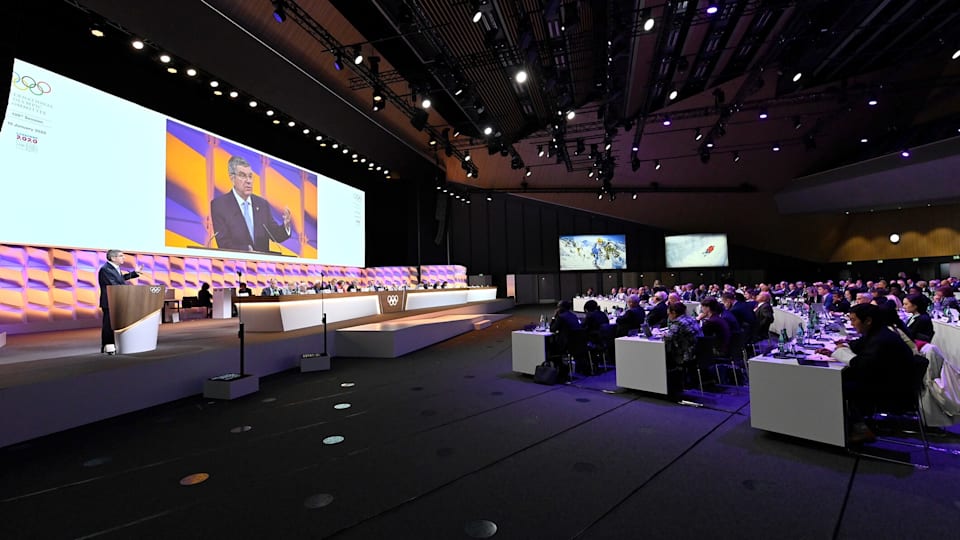 President Bach re-emphasises importance of solidarity model and political neutrality at IOC Session