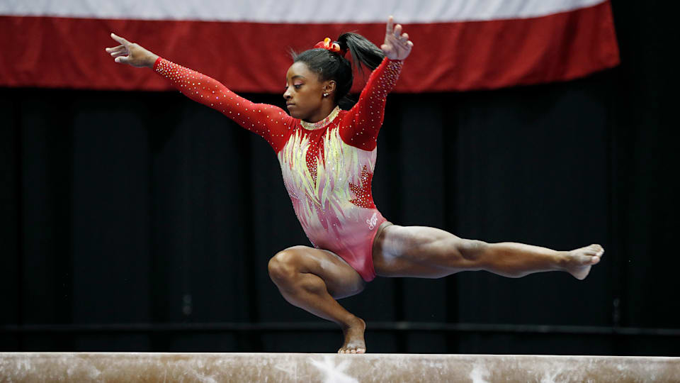 Simone Biles on Balance Beam