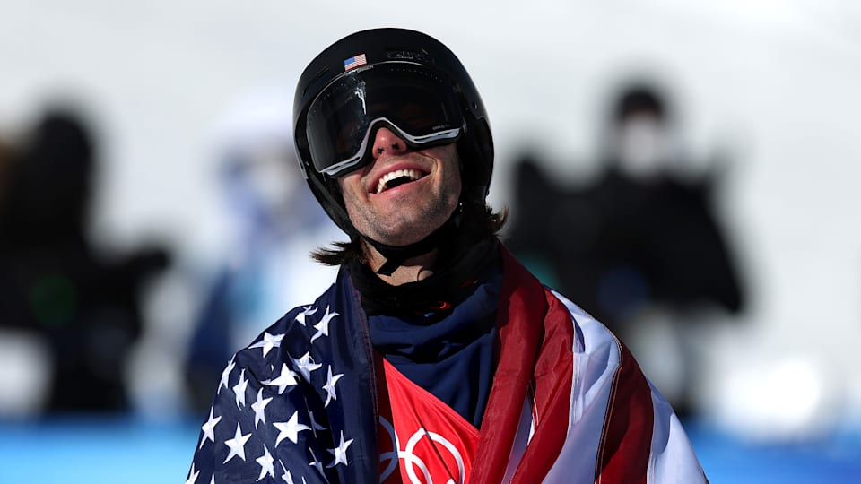 Ecstatic Alex Hall after winning freeski slopestyle gold
