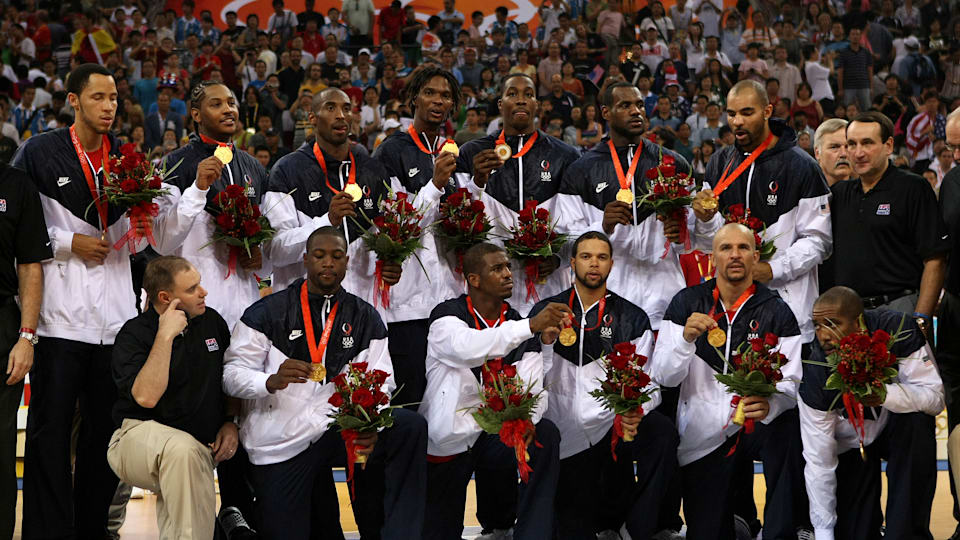 Redeem Team celebrate with medals at Beijing 2008