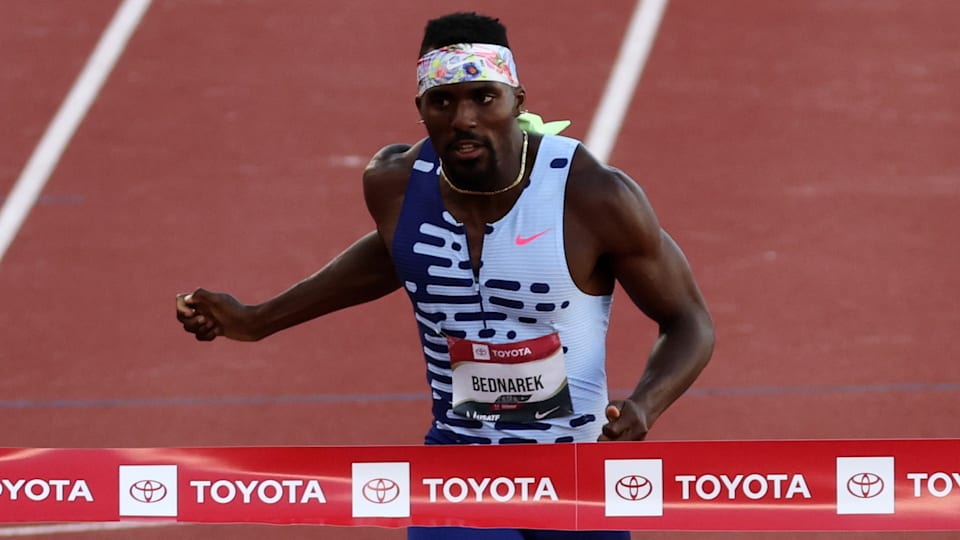 Kenny Bednarek won the 100m at the Kip Keino Classic in Nairobi