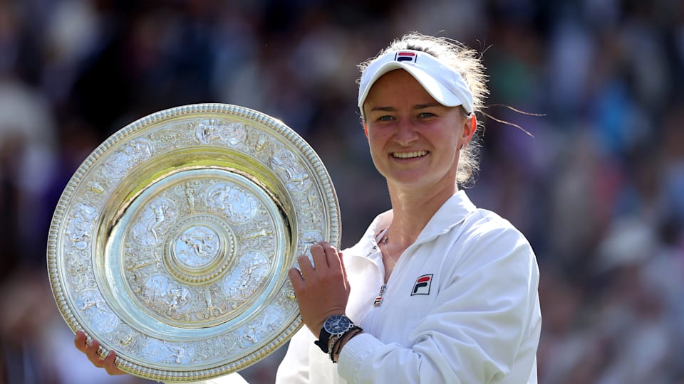 Tennis Wimbledon 2024 women s singles final Barbora Krejcikova outlasts Jasmine Paolini for second Slam singles triumph