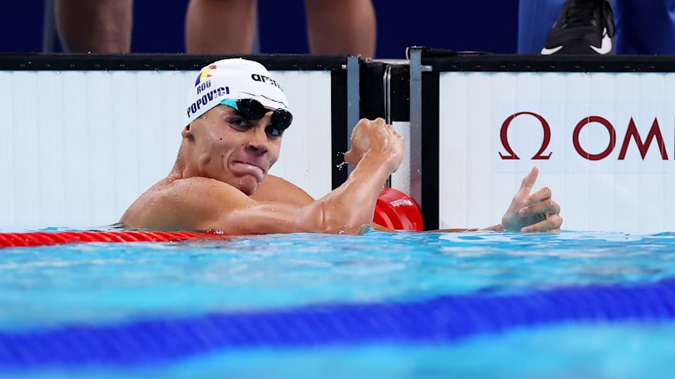 Paris 2024 swimming David Popovici wins gold, Matthew Richards takes