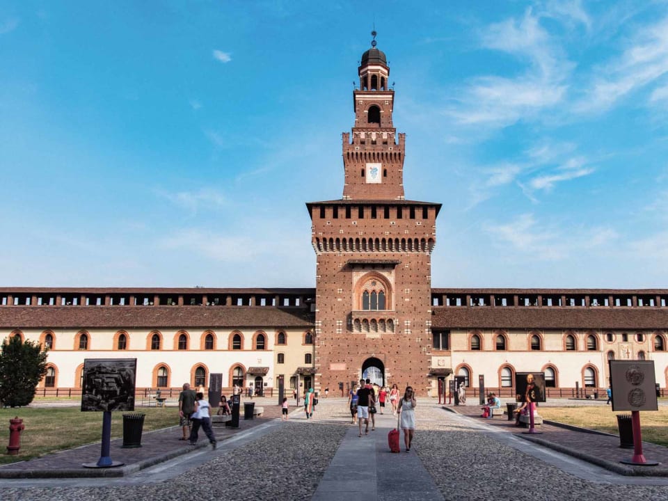 View of Sforza Castle in Milano