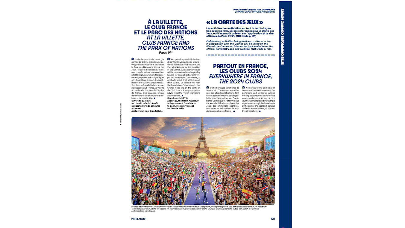 Programme officiel Paris 2024 - carrousel - 2