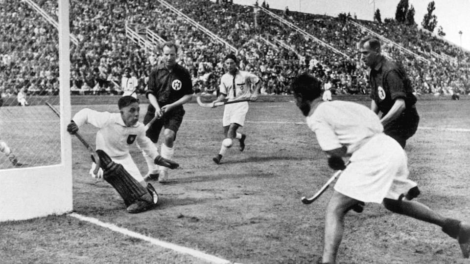 At the 1936 Olympics, hockey wizard Dhyan Chand led by example