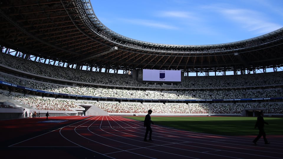 新・国立競技場がメディアに初お披露目 特徴的な外観や施設内部が初公開