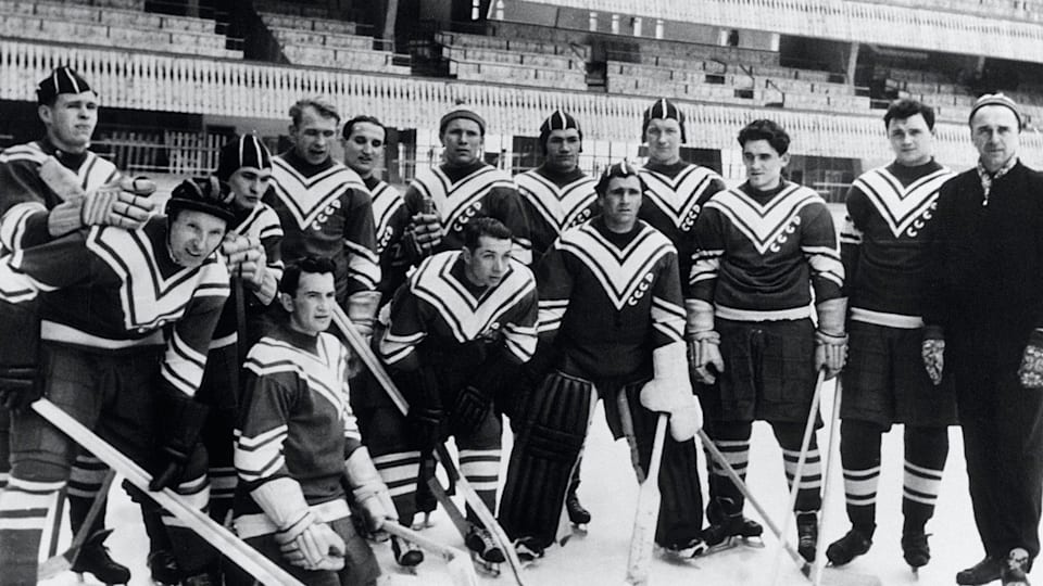 Soviet Union Hockey Team 1956 Winter Olympics Hockey Champions