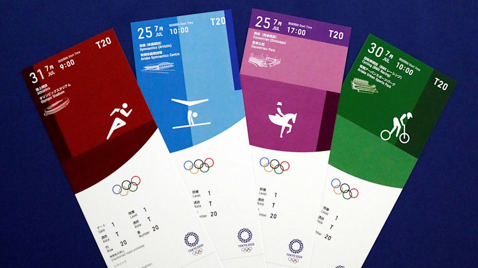使用不可 東京オリンピック チケット 10枚セット TOKYO2020 美品 東京五輪のチケットデザイン発表 日本を象徴するデザインを採用
