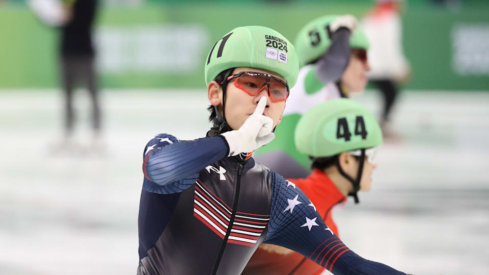 Gangwon 2024: Short track speed skater Sean Shuai wins first