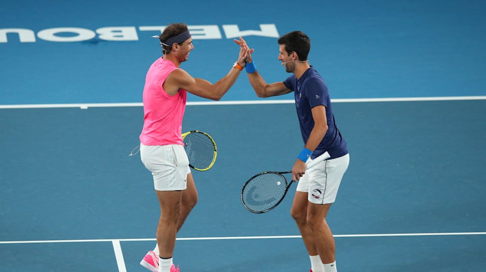 ★稀少★US OPEN2013アヒル隊長ソフビ　テニス　ナダル　ジョコビッチ ジョコビッチとナダル、新型コロナウイルス対策支援のために“共闘”