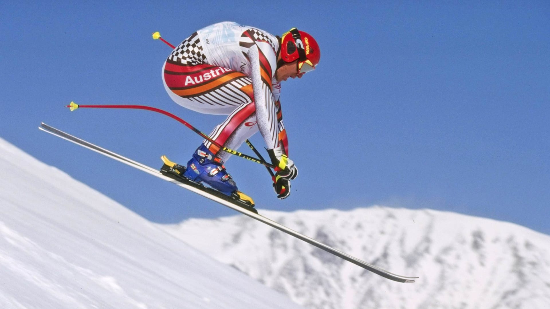 Hermann Maier: a spectacular crash in the downhill followed by two