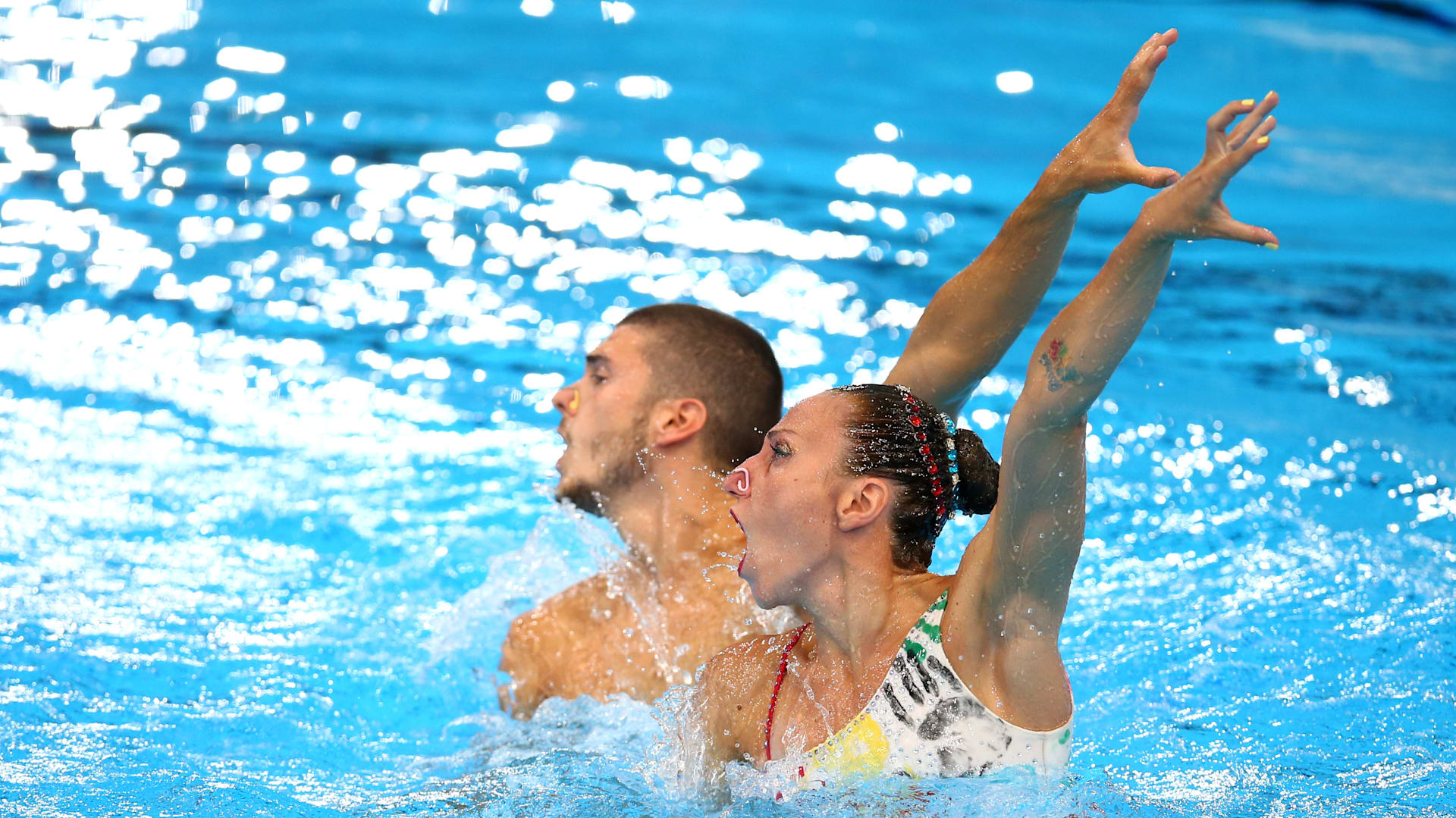 Maillot pour la natation artistique Digital