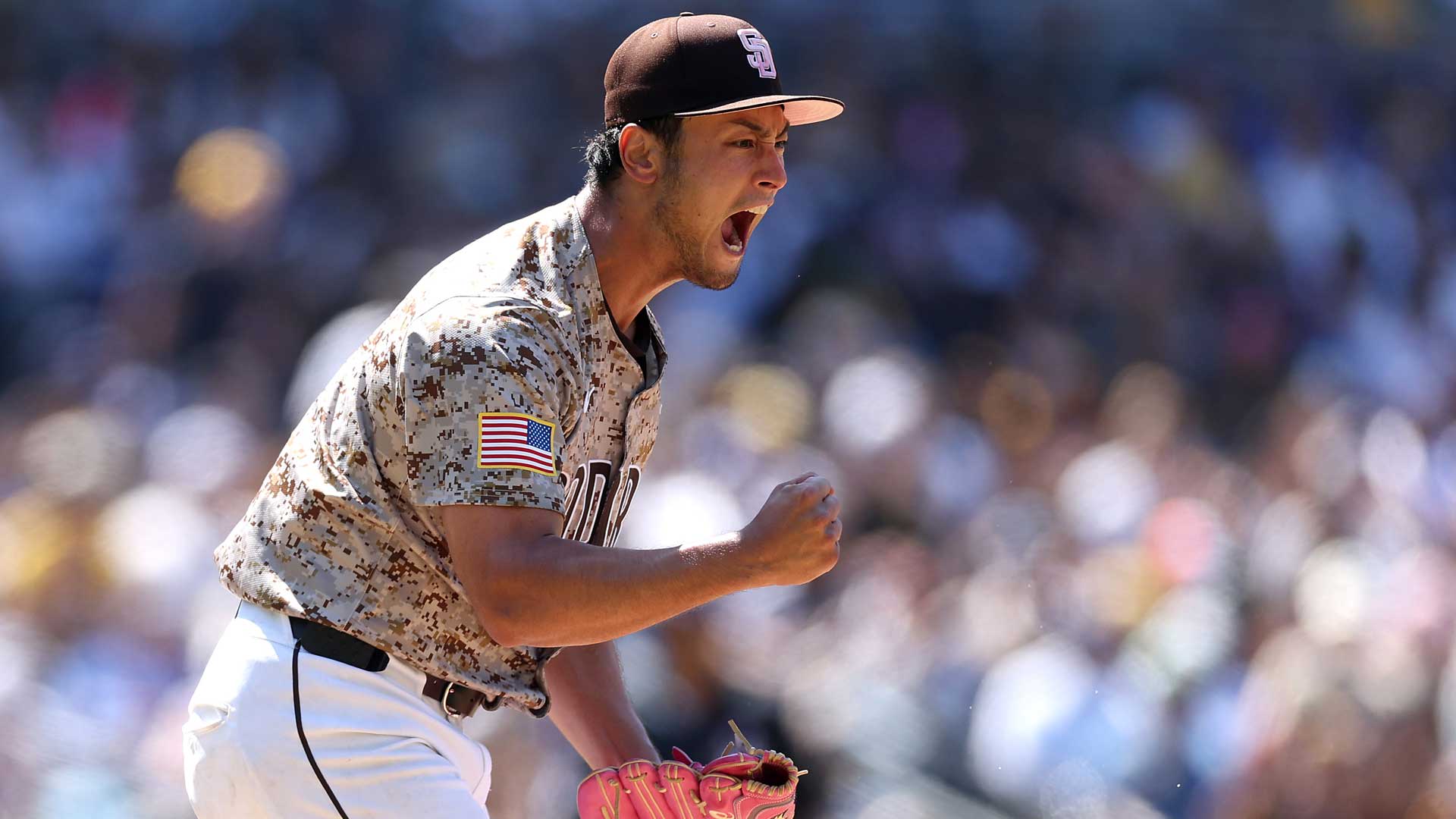 サンディエゴ・パドレスのダルビッシュ有がロサンゼルス・ドジャース戦