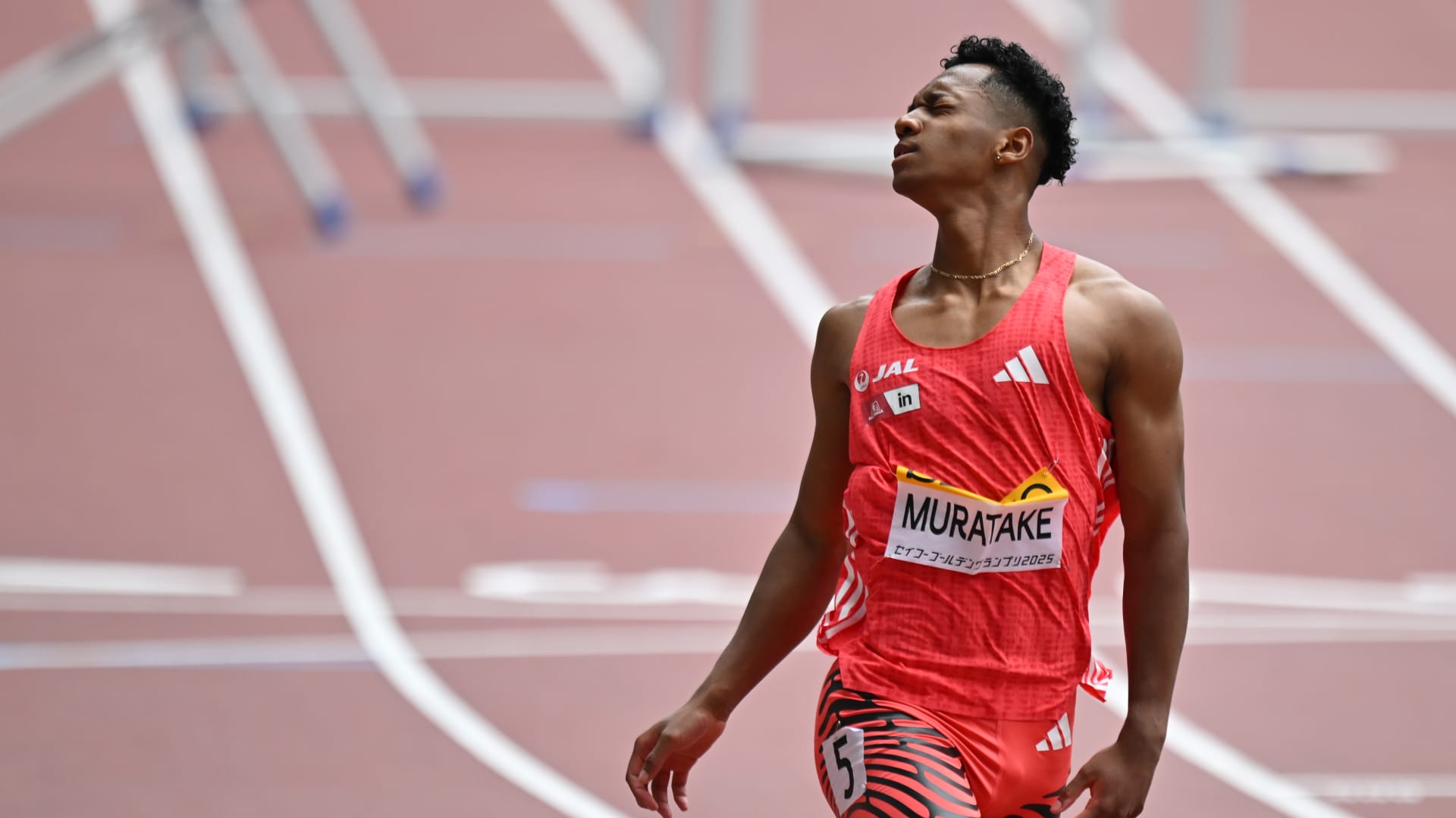 村竹ラシッド 直筆 サイン ビブス ゼッケン ang 世界陸上 五輪 選手 世界陸上 直筆サイン ② 村竹ラシッド 直筆 サイン ビブス