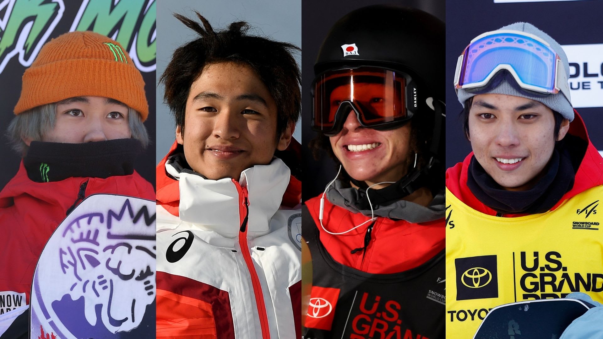 平野歩夢、平野流佳、戸塚優斗、平野海祝、スノーボード男子ハーフ 