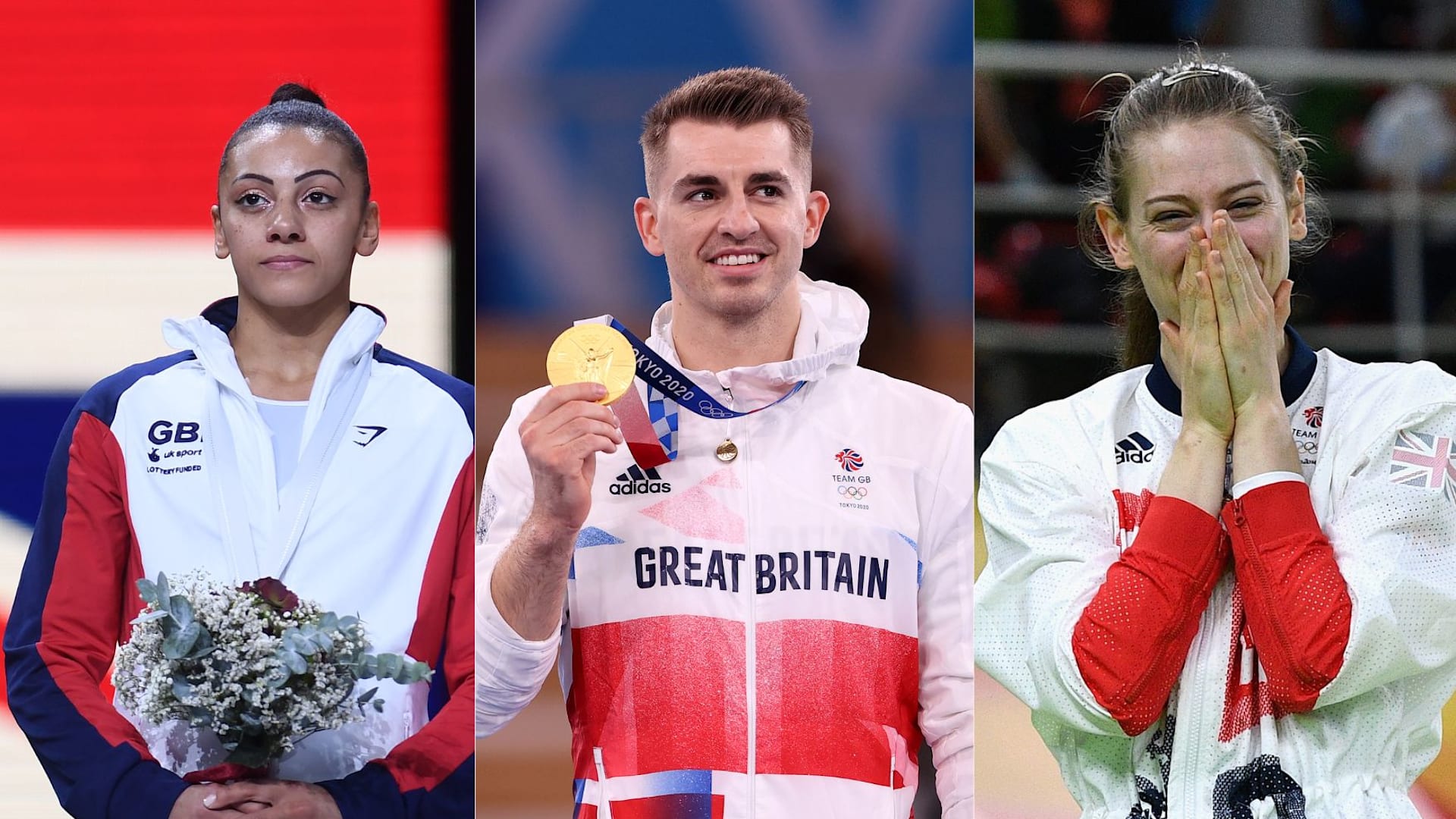 オリンピックビッグアイ Olympic Bigeye 6/0 Gymnasts Max Whitlock and Becky Downie, and trampolinist Bryony