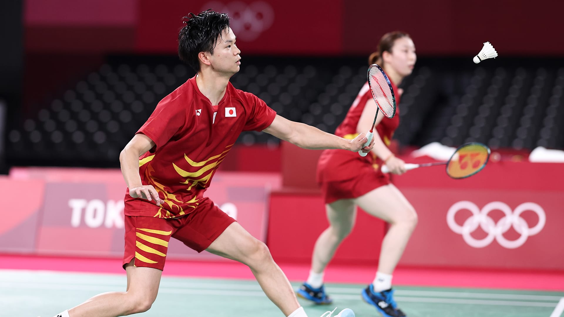 Japan's WATANABE Yuta and HIGASHINO Arisa win badminton mixed