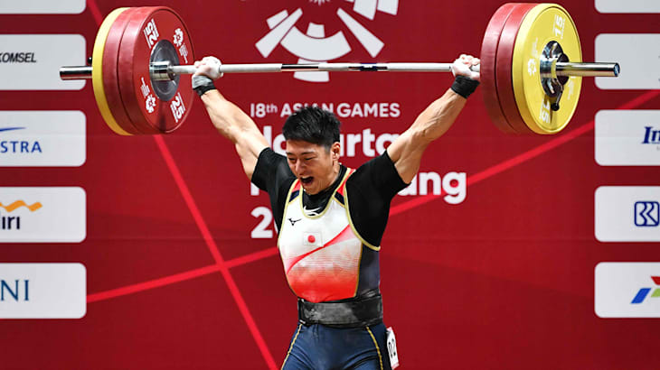 ウエイトリフティング・アジア選手権5日目、男子89kg級の山本俊樹が