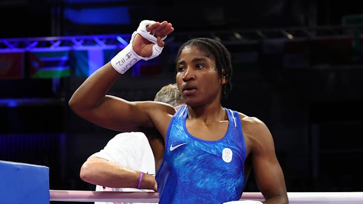 Paris 2024: Refugee Olympic Team boxer Cindy Ngamba punches