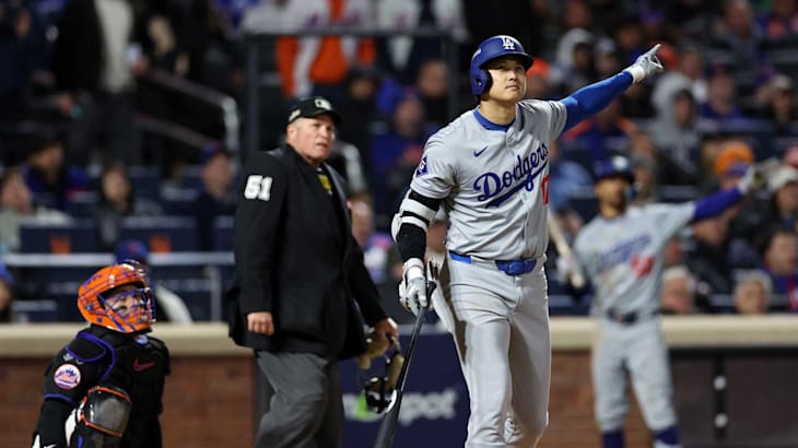 MLBドジャースメッツ戦実使用ボール 大谷翔平出場試合 大谷翔平、1試合3出塁 第5打席は四球→ベッツ適時打で激走生還