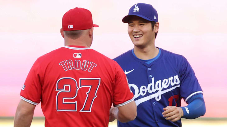 大谷翔平 トラウト エンゼルス ドジャース レリック99シリ heritage