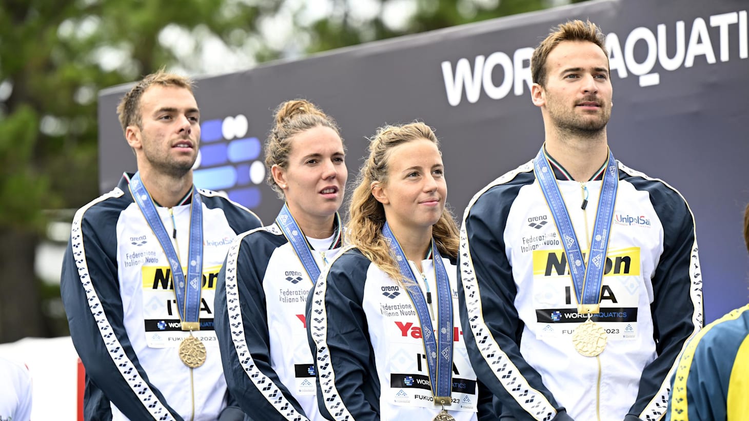 Gregorio Paltrinieri, Domenico Acerenza, Ginevra Taddeucci e Barbara  Pozzobon oro ai Mondiali di Fukuoka 2023 nel nuoto di fondo: staffetta  mista 4 x 1500 m