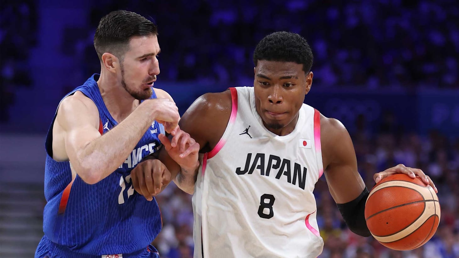 【激レア・セットアップ】NBL オールスター 高校選抜 八村塁 バスケットボール 八村塁がチームを離脱…左腓腹筋を負傷｜パリ2024