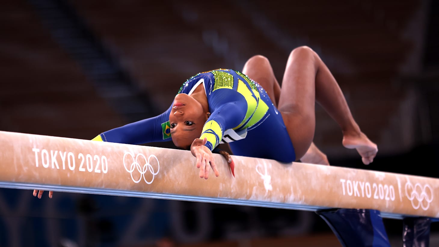 Gymnastics - Rebeca Andrade, Flavia Saraiva lead balance beam