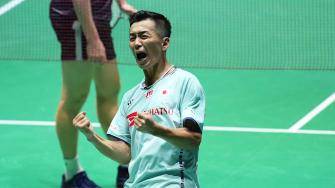 バドミントンユニフォーム埼玉栄 西本拳太着用 XL バドミントンユニフォーム埼玉栄 西本拳太着用 XL バドミントン