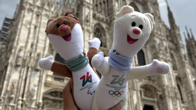ミラノ・コルティナ2026オリンピック ぬいぐるみ（大） ミラノ・コルティナ2026、オリンピック・パラリンピックマスコット