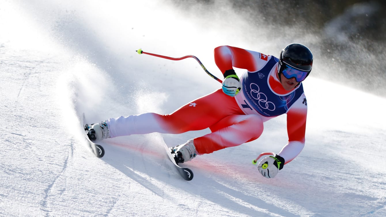 Franjo von Allmen claims third Alpine skiing gold of the Winter