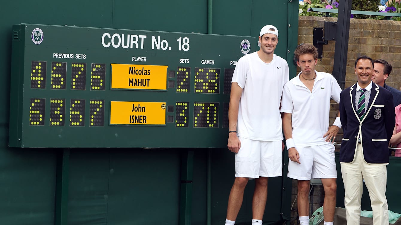  John Isner vs Nicolas Mahut (11 hours 5 minutes- Wimbledon 2010) - Top five longest tennis matches in Grand Slam history