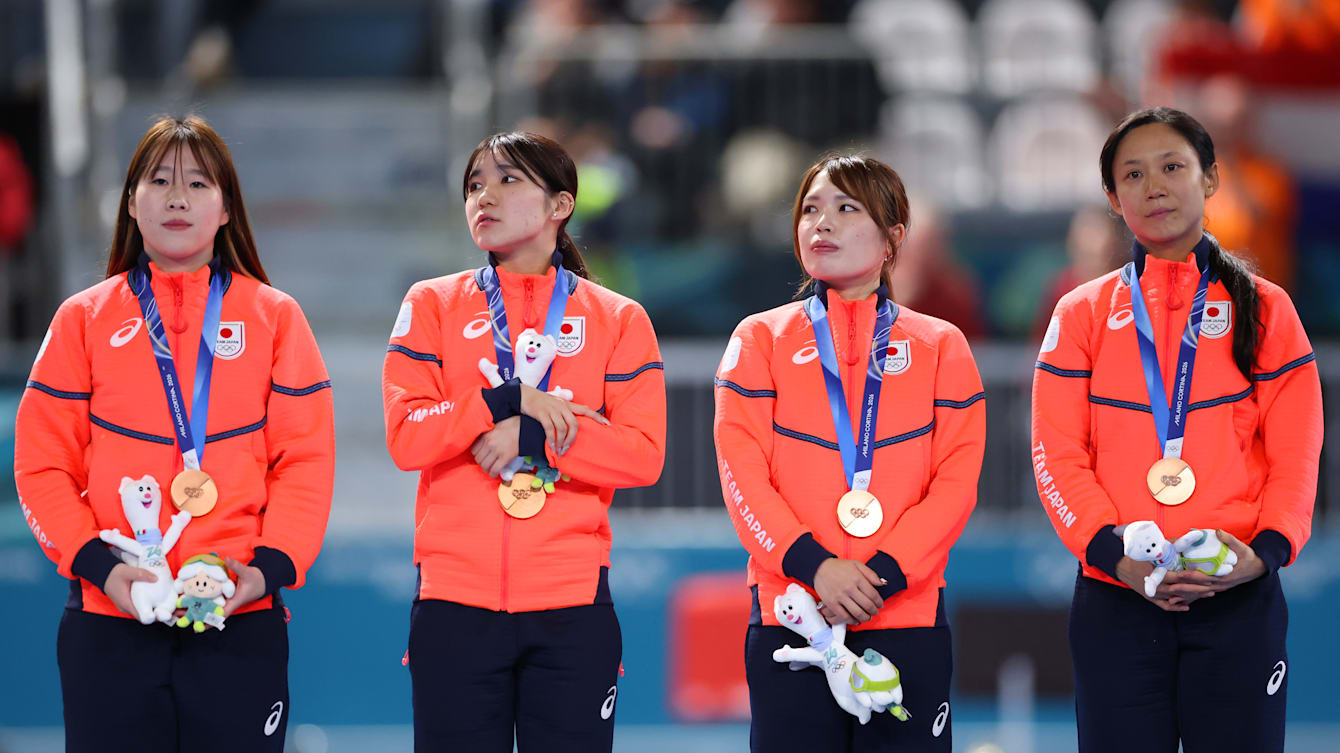 日本が銅メダル…3大会連続のメダル獲得｜スピードスケート女子団体