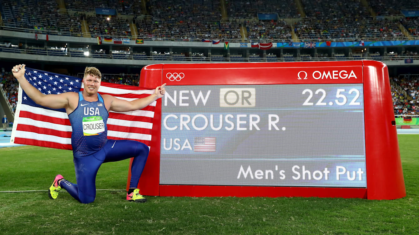 Ryan Crouser pulls off unique shot put hat-trick