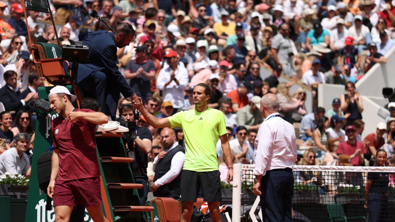 French Open 2025: Alexander Zverev steht nach Aufgabe von Tallon