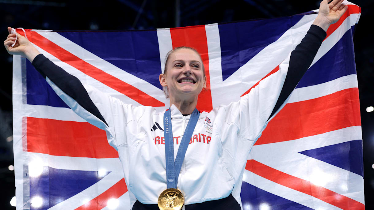 Paris 2024 trampoline: Great Britain's Bryony Page wins women's