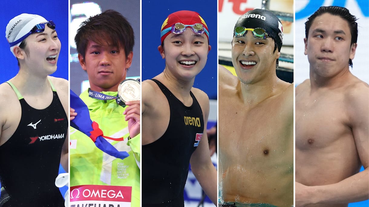 (非売品)水泳 競泳 パリ五輪 日本代表 激レアTシャツ パリ2024に向けて注目の日本人選手｜競泳