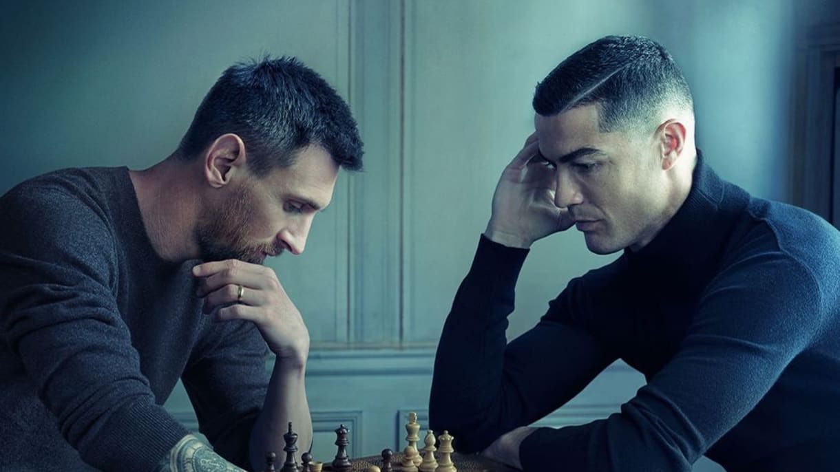 Messi and Ronaldo Wallpaper Chess