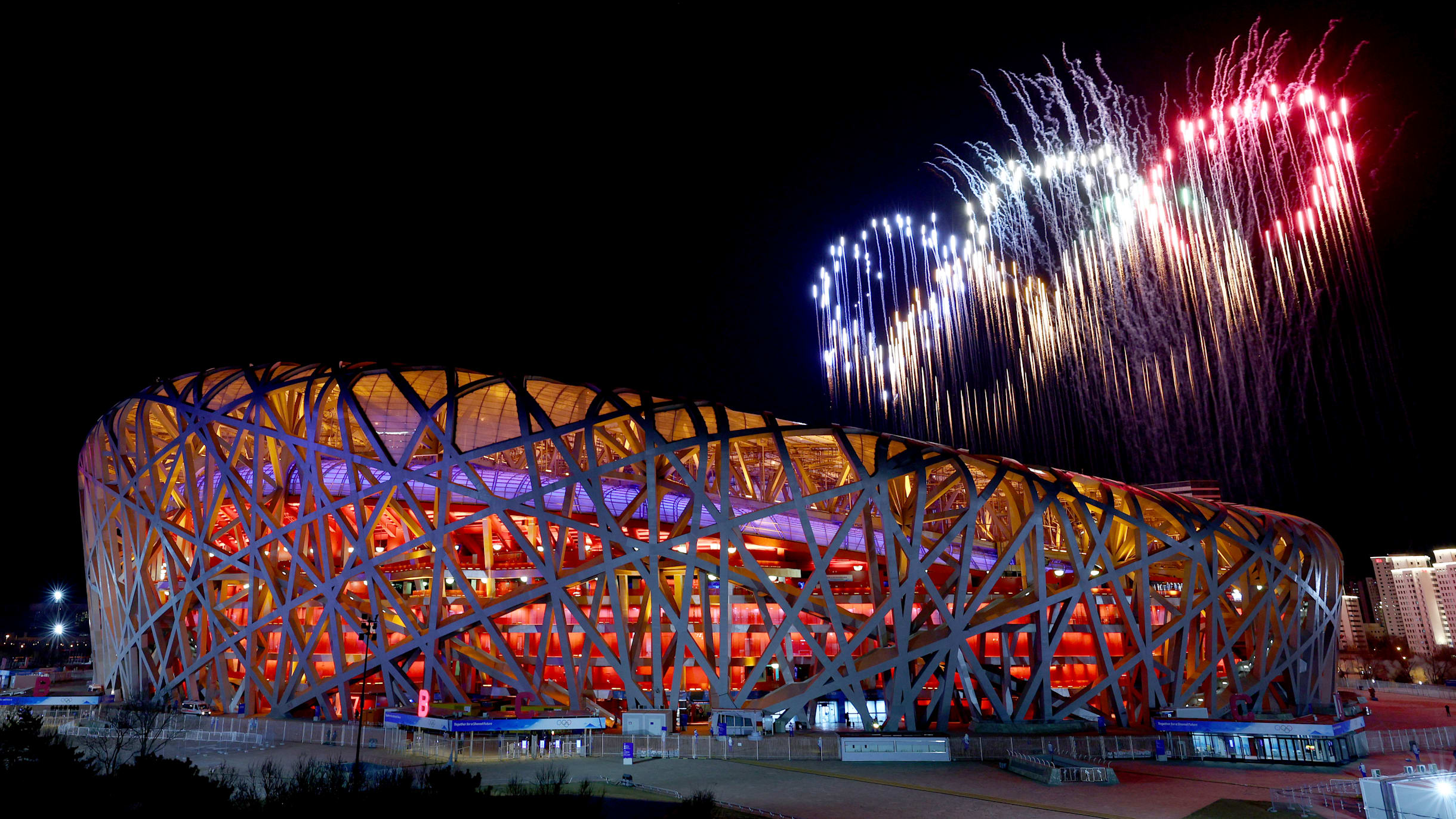 Les porte-drapeaux à la cérémonie d'ouverture des Jeux Olympiques d'hiver  de Beijing 2022 - Actualité Olympique