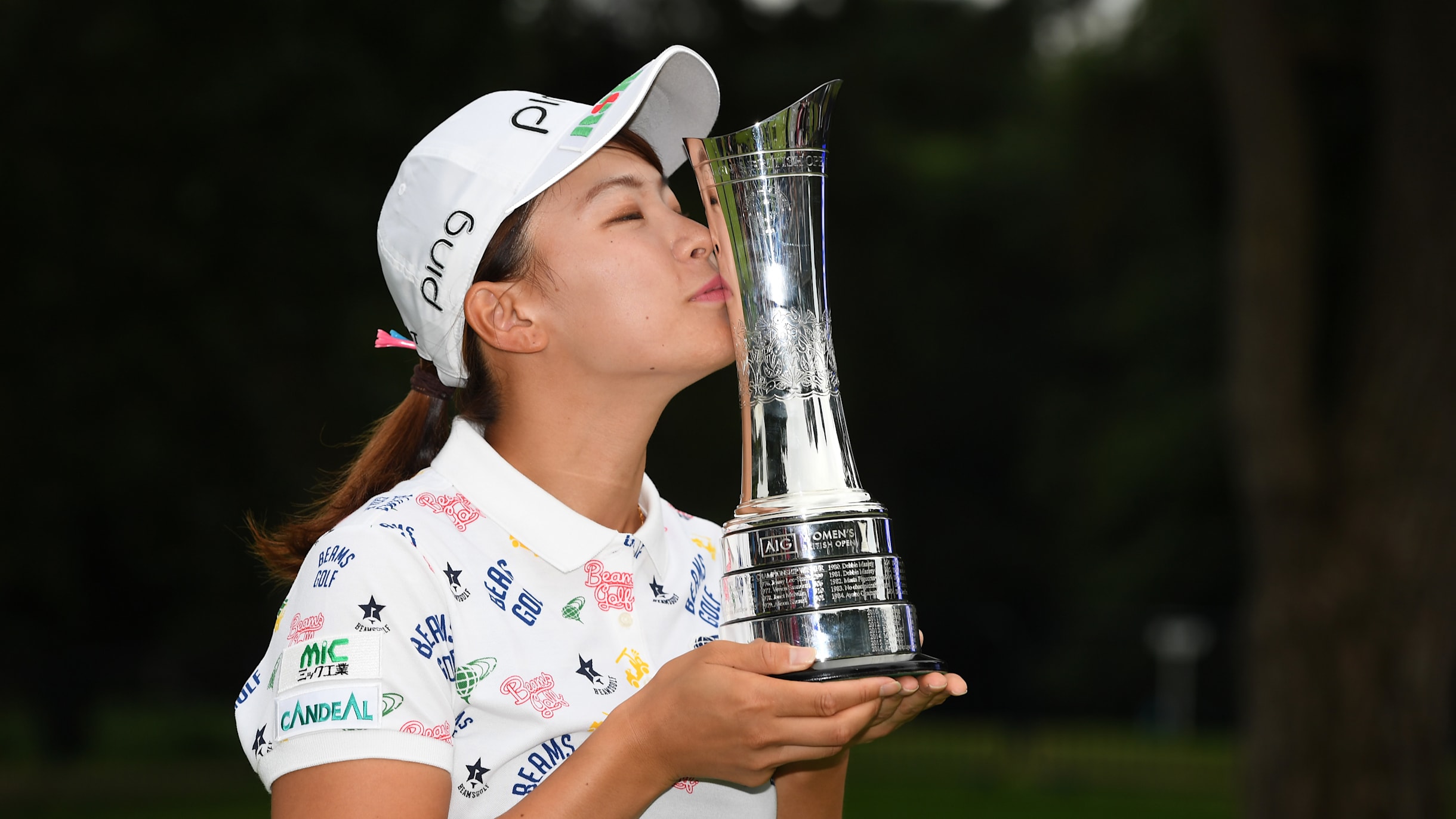 ○渋野日向子 直筆サインフォト/写真 2019AIG全英女子オープン優勝 