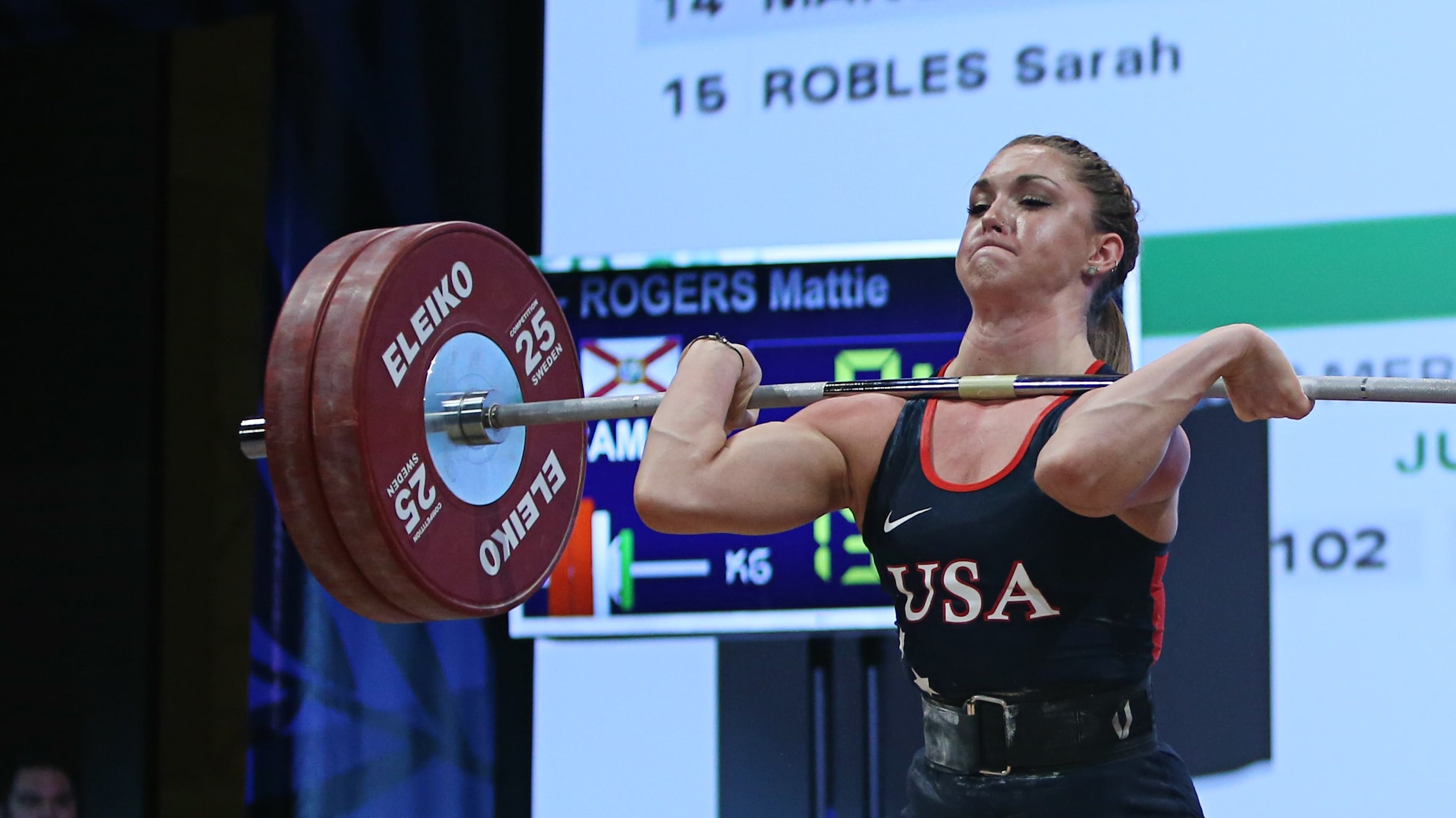 Weightlifter Mattie Rogers is one very busy woman