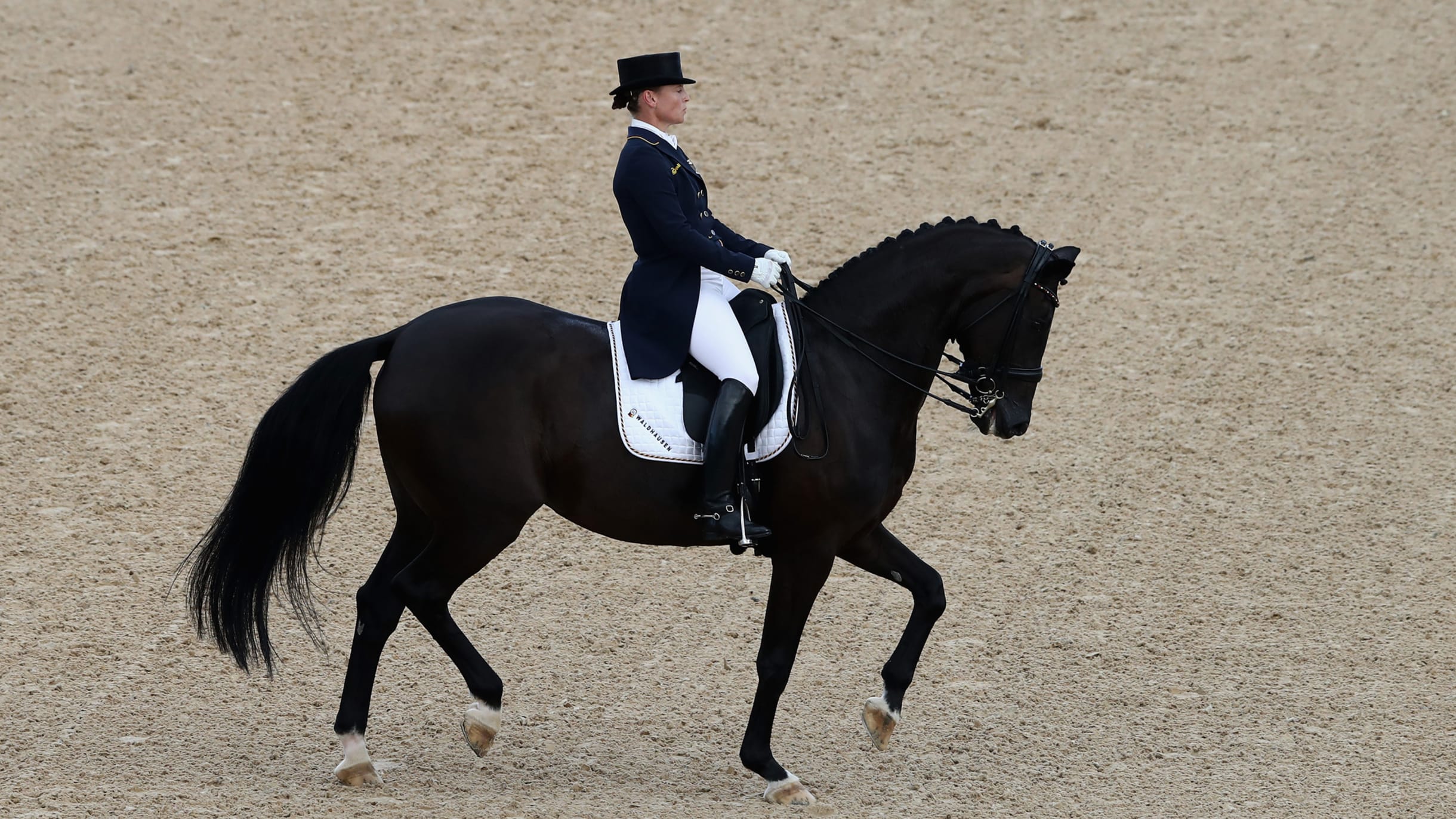 L'entraîneure de l'équipe allemande de pentathlon moderne exclue après avoir frappé un cheval