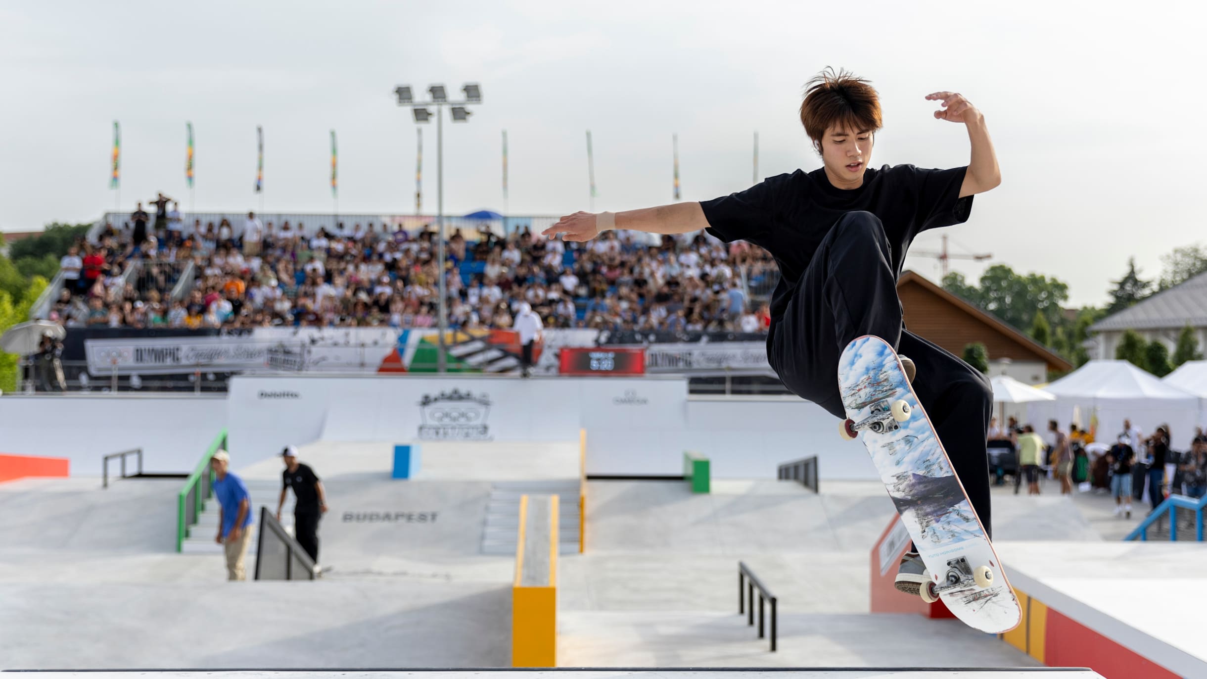 堀米雄斗が全体の1位で決勝進出！小野寺、白井、根附も決勝へ／スケートボード男子ストリート準決勝OQSブダペスト