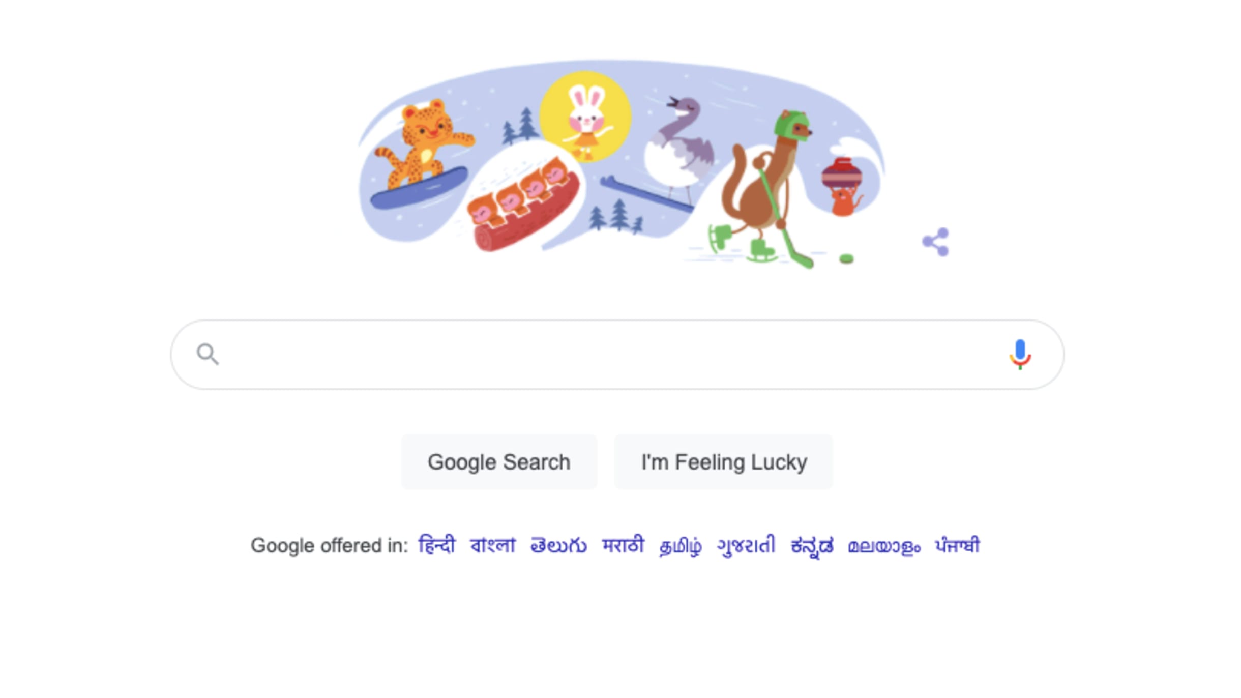 Winter Olympics Google doodle for day 8 of the games marks the Lunar New  Year