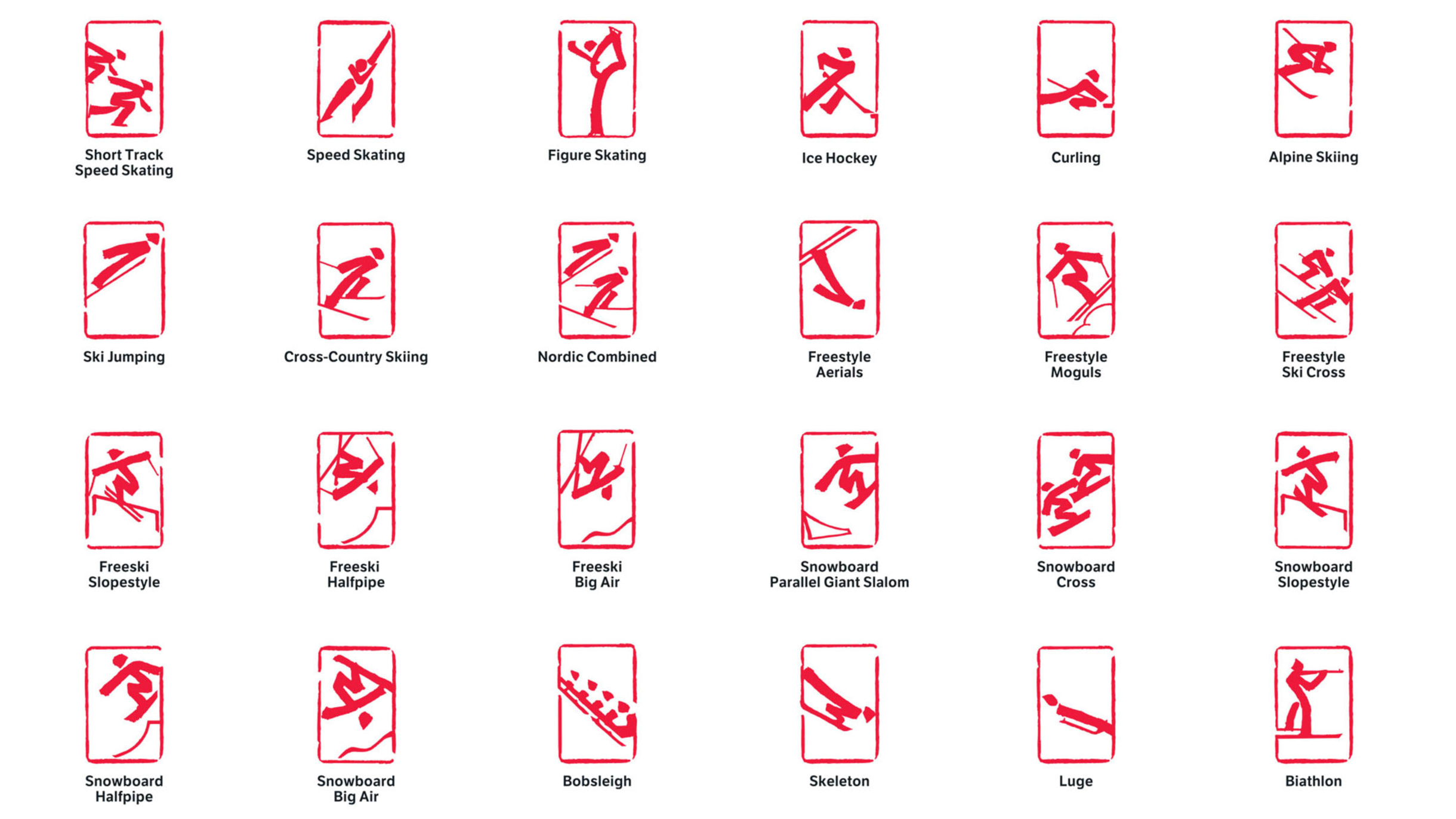 winter olympics 2022 pictograms