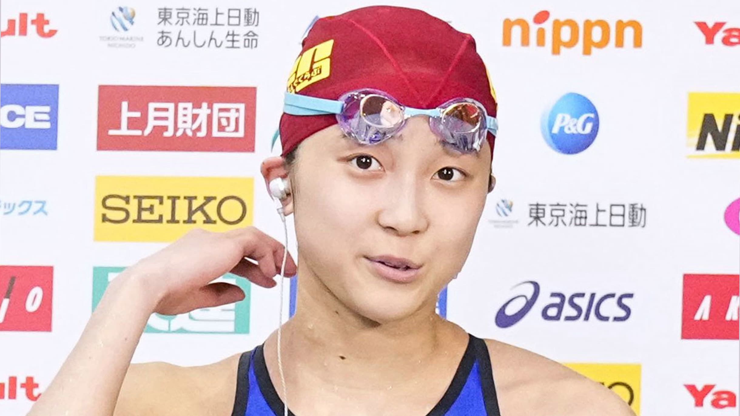 成田実生が女子200m背泳ぎで初優勝「うれしいです」：第98回日本