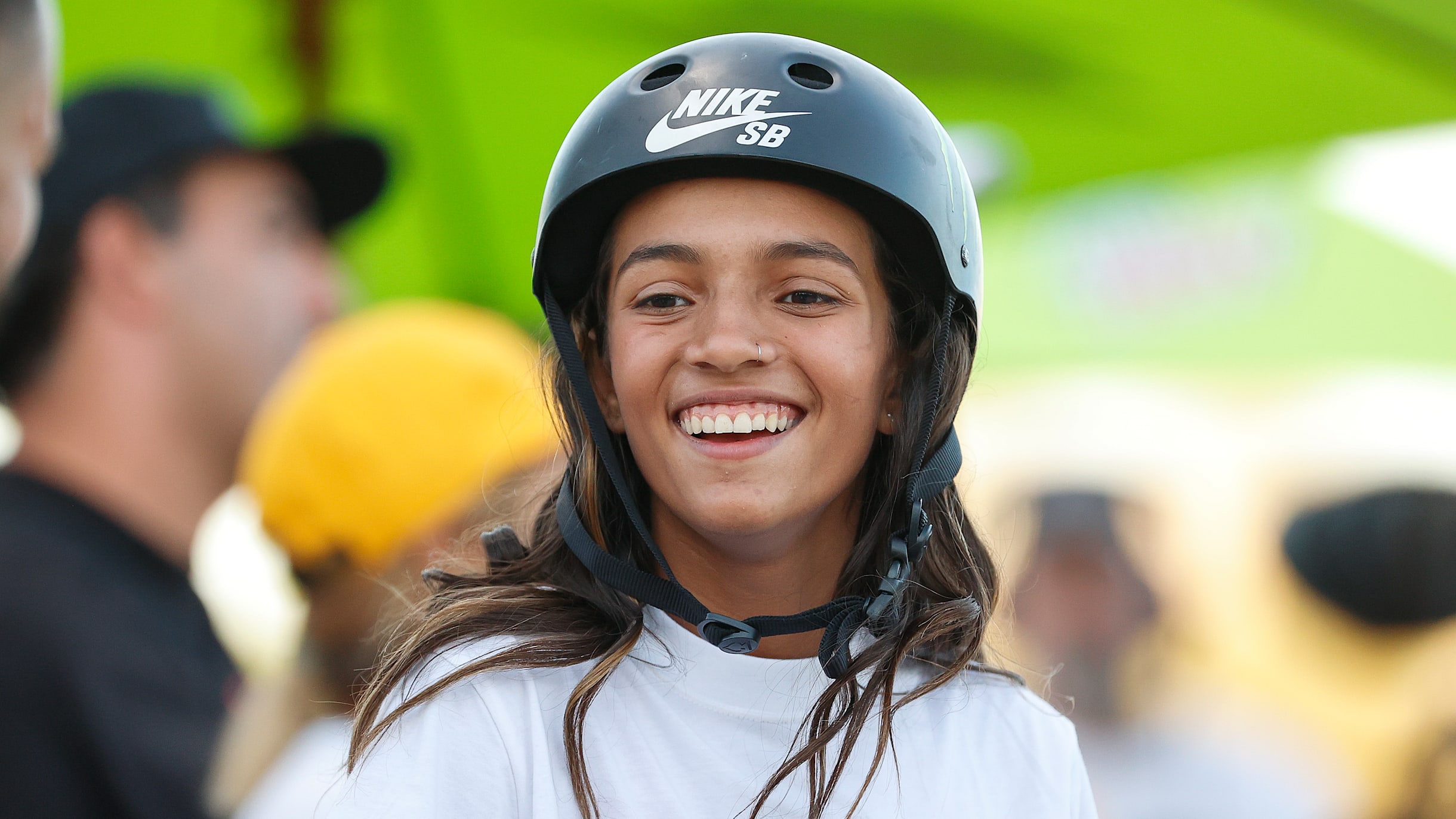 Wearing a hot sale helmet skateboarding